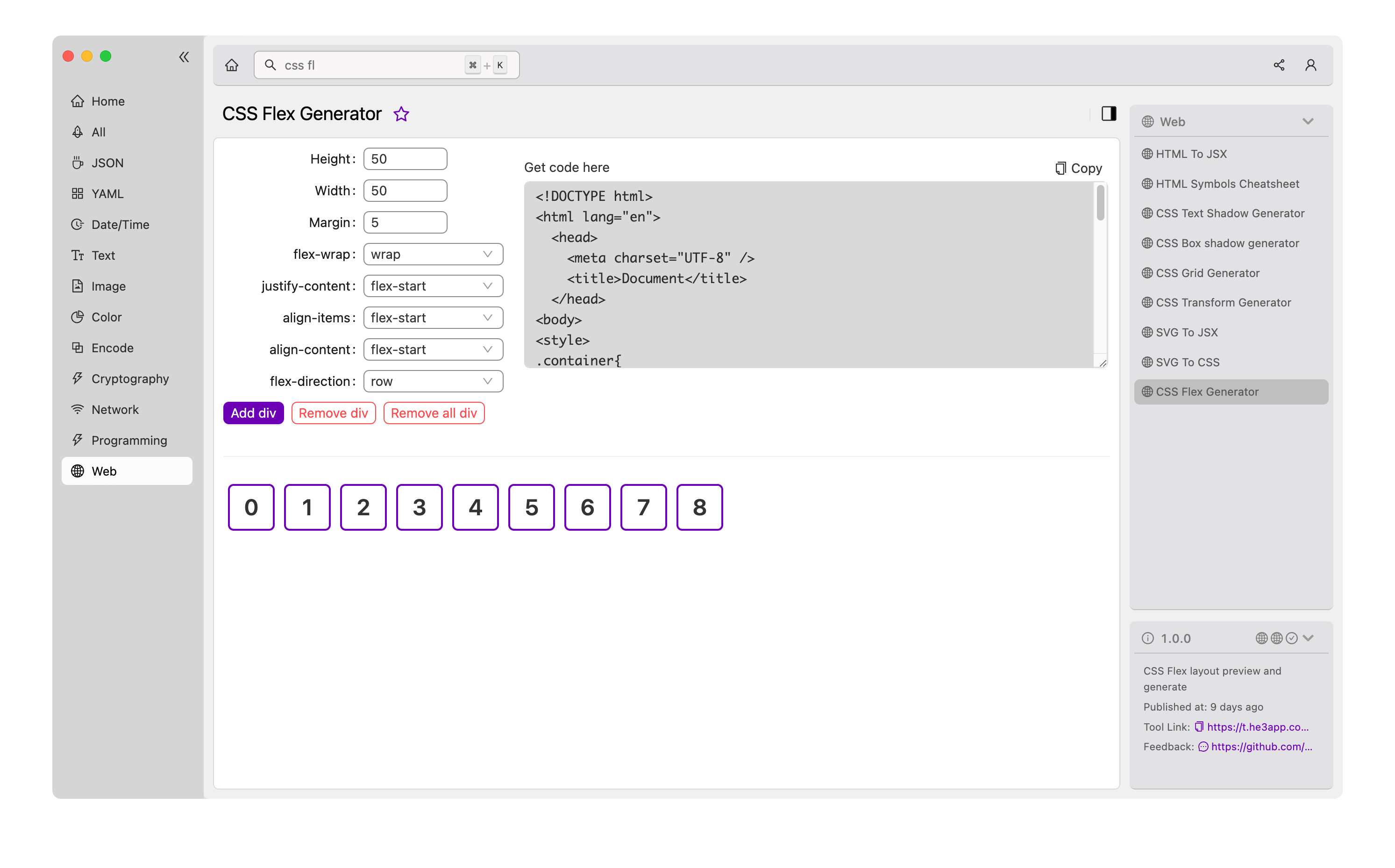 CSS Flex Generator