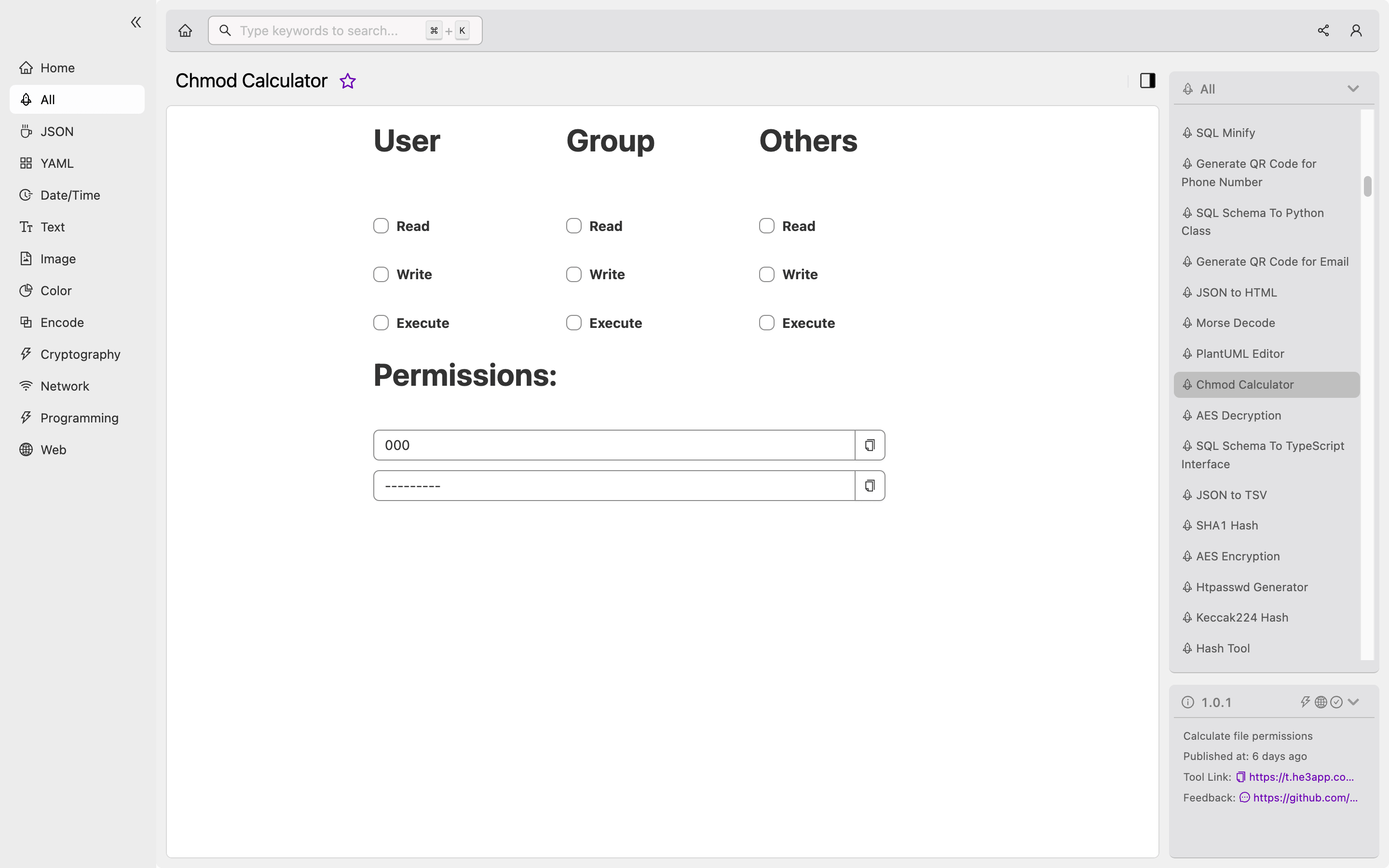 Chmod Calculator