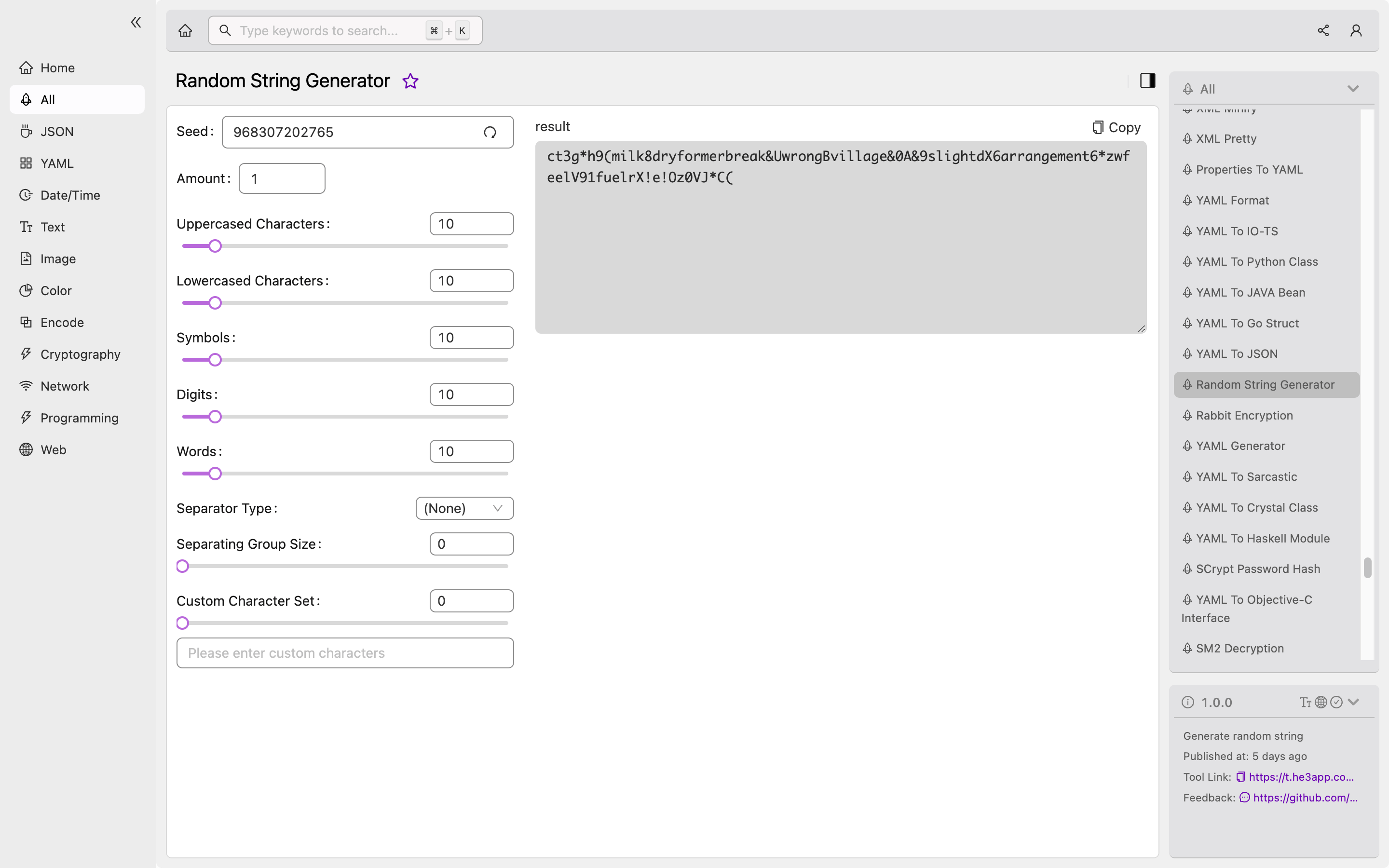 Random String Generator